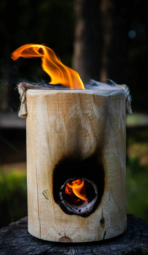 One Log Fire quick-start fire log.